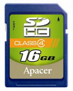 Apacer Secure Digital 16 Gb Class 4