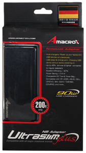 Адаптер FSP Amacrox Ultra Slim+USB 90W (AX090-TACU1)