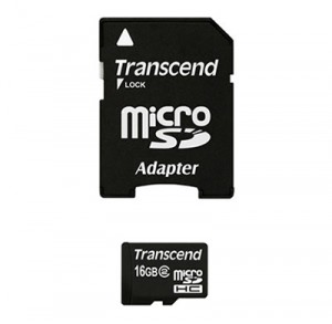 Transcend Micro Secure Digital 16 Gb SDHC Class 2 + adapter