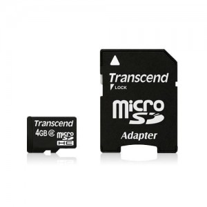 Transcend Micro Secure Digital 04 Gb Class 2 + adapter